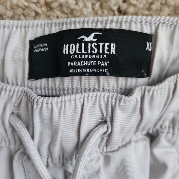 Hollister Men's Epic Flex Drawstring Parachute Pants Tan Beige Size XS - Picture 7 of 9